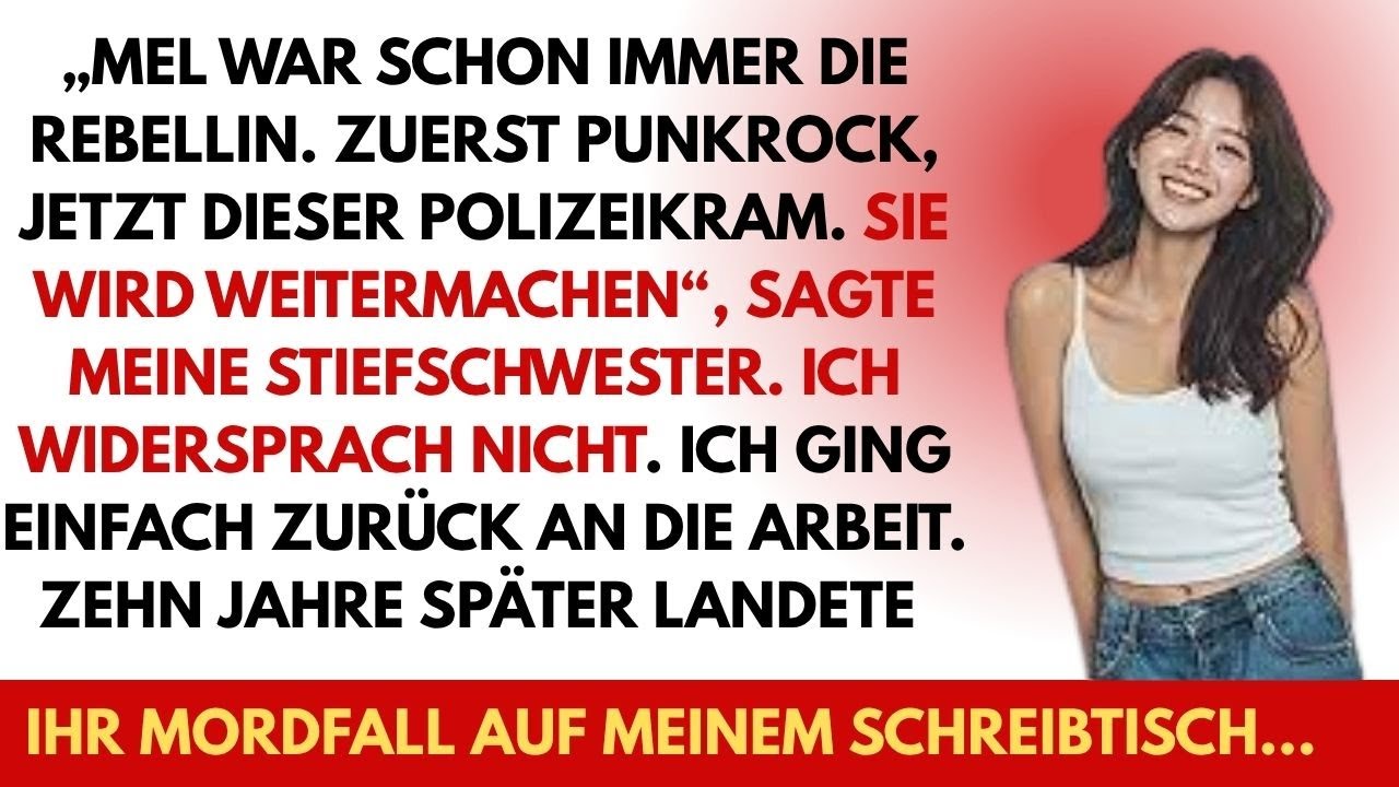 „Mel war immer die Rebellin. Erst Punkrock, jetzt dieses Polizeiding. Das legt sich schon“, …