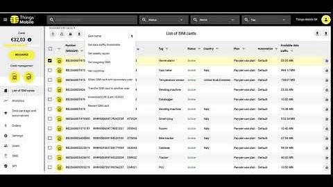 Things Mobile: How to consult the CDRs for an IoT and M2M SIM card