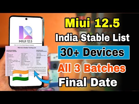 Miui 125 India stable update final list confirmed   Redmi note 9 Pro note 8 note 10 miui 125