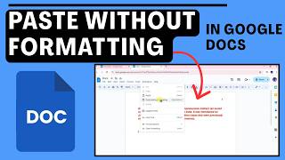 How To Paste Without Formatting In Google Docs