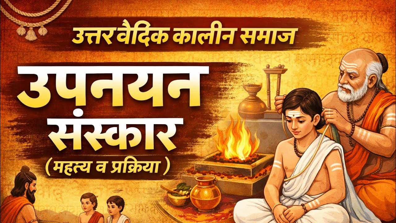 उपनयन संस्कार ll उत्तरवैदिक कालीन सामाजिक जीवन ll early Vedic period ll Ancient History