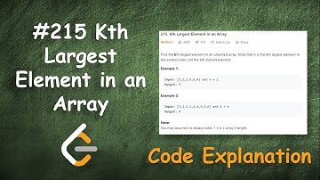 Kth Largest Element in an Array | Live Coding with Explanation | Leetcode - 215