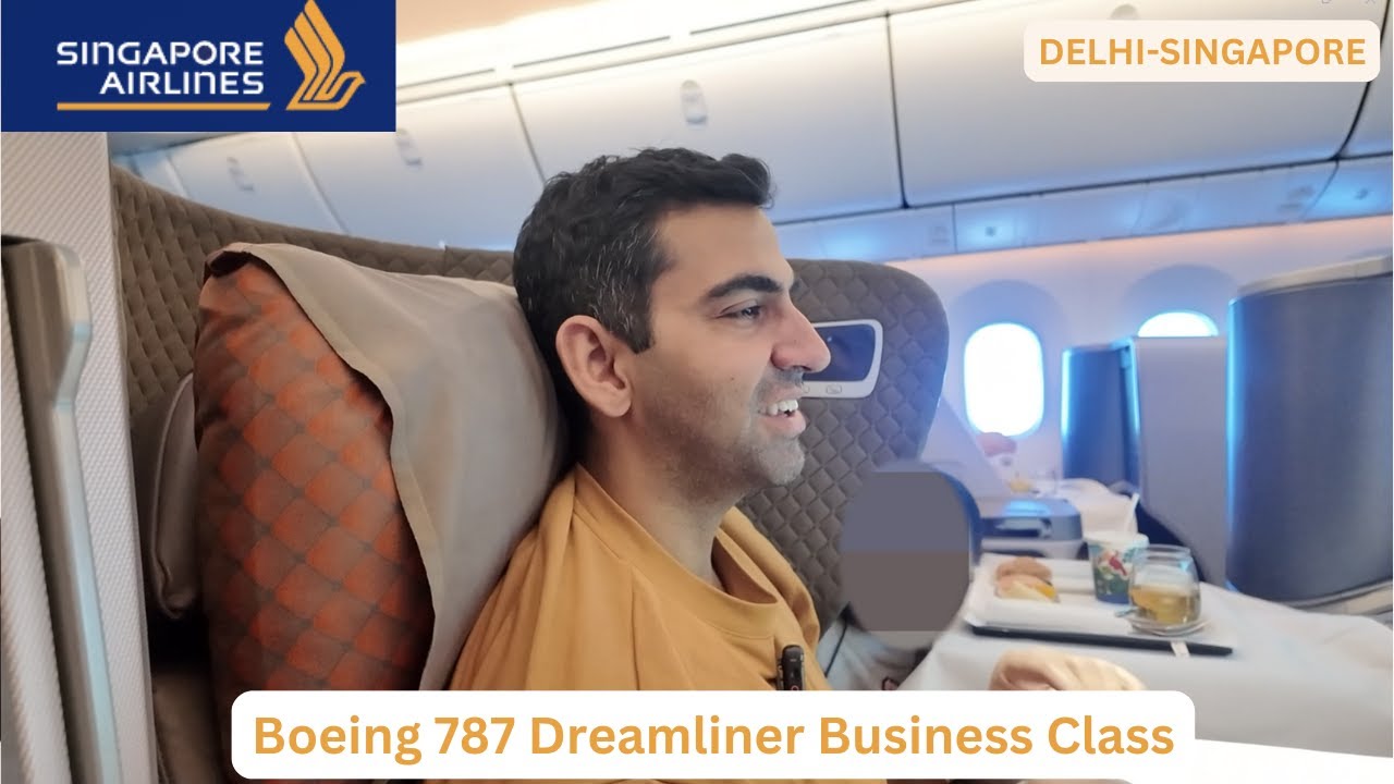 DELHI-SINGAPORE -Singapore Airlines Boeing 787 Dreamliner Business 2025 (English Subtitles)