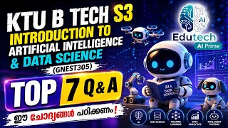 🔥 Introduction to AI & Data Science ഇനി EASY 😎💯Top 7 Important Q&A + Key Points 🚀📚