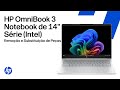 Remoção e substituição de peças |HP OmniBook 3 série de PC de 14'' (Intel) |Serviço de computador HP
