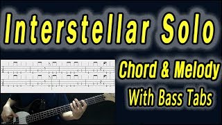 Hans Zimmer - Interstellar Ost Solo Bass Chord & Melody (Bass cover with tabs 149)