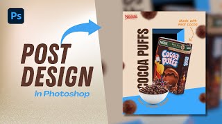 Cocoa Puffs Social Media Post Design in Photoshop