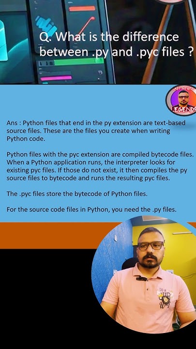 What is the difference between .py and .pyc files? #py001 #coding # ...