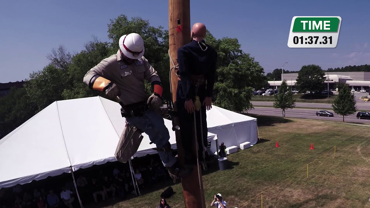 2019 Pole Top Rescue Competition — Josh Bain, Tideland EMC