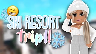 Our Trip To The *BLISSFUL SKI LODGE!* | Roblox Bloxburg Family Roleplay | *WITH VOICE*