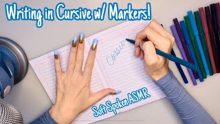 ASMR * Marko’s Custom Video * Writing in Cursive w/ Markers * Soft Spoken * ASMRVilla screenshot 4