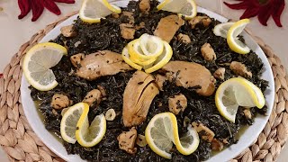 الملوخية الورق بالدجاج أكلة ملوكية لاتقاوم 😋🥰 - Molokhia with chicken