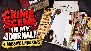 My Biggest JournalSay Haul Yet + Crime Scene Dutch Door Journal Spread