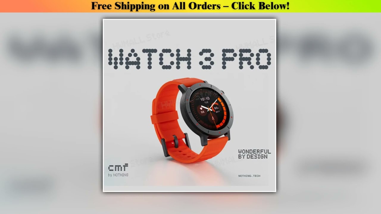 Global Version CMF Watch 3 Pro 1.43"AMOLED Dual-Band GPS Bluetooth call IP68 Built-in Dual-band