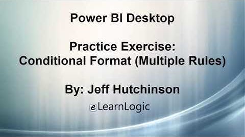 Power BI Conditional Format 8 - Multiple Rules