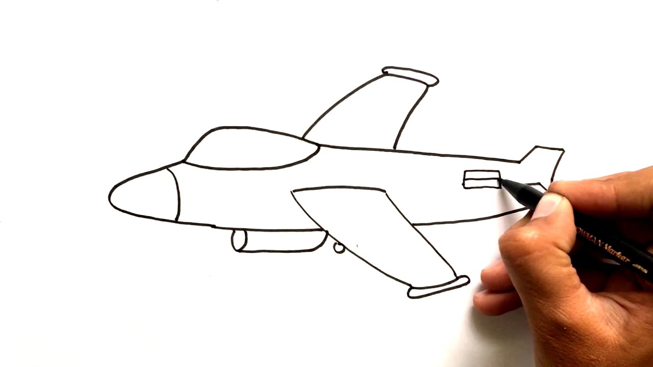Menggambar Mewarnai Pesawat Tempur Untuk Anak YouTube