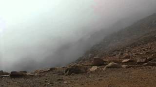 Severe wind and snow on Mount Evans summit