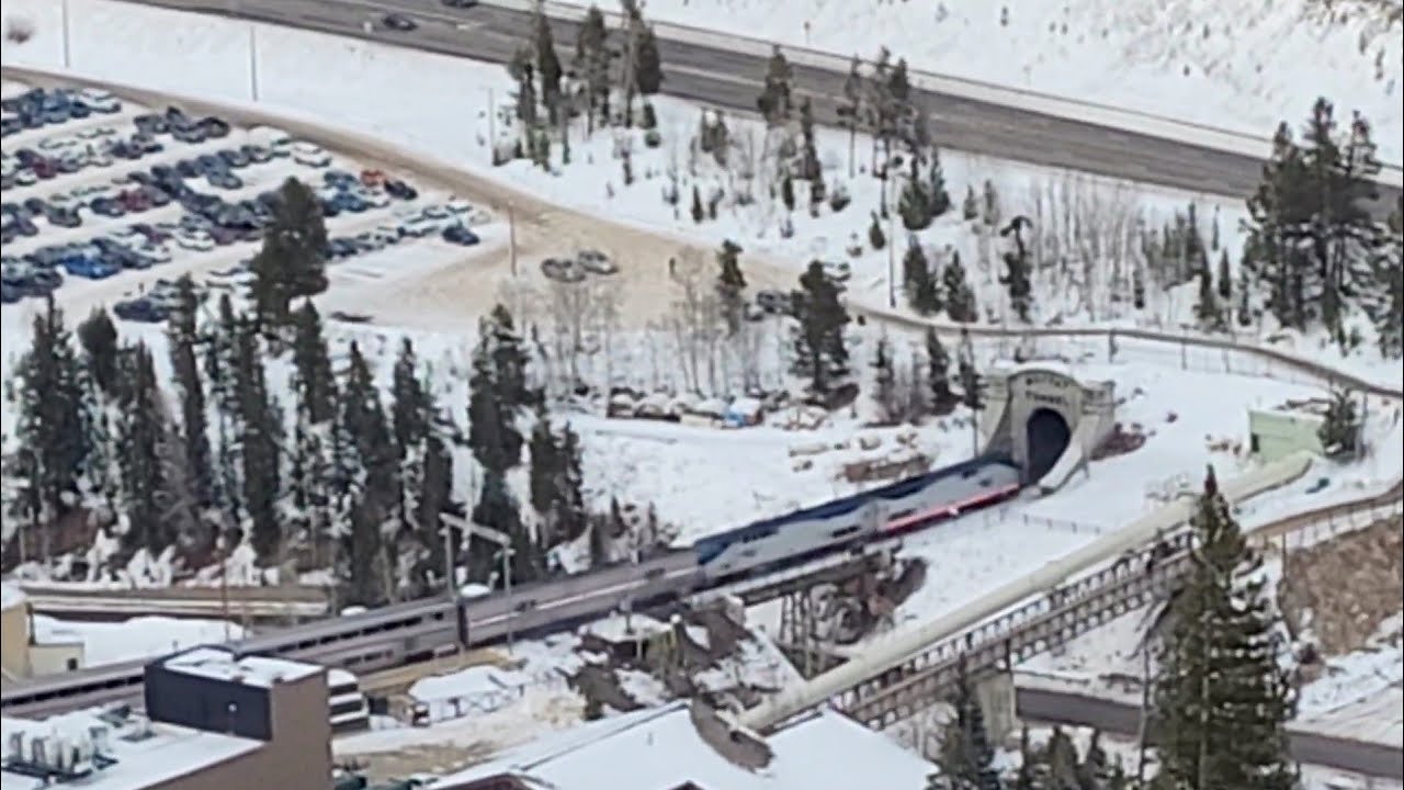 Eastbound California Zephyr passes Winter Park Resort, CO (WPR)