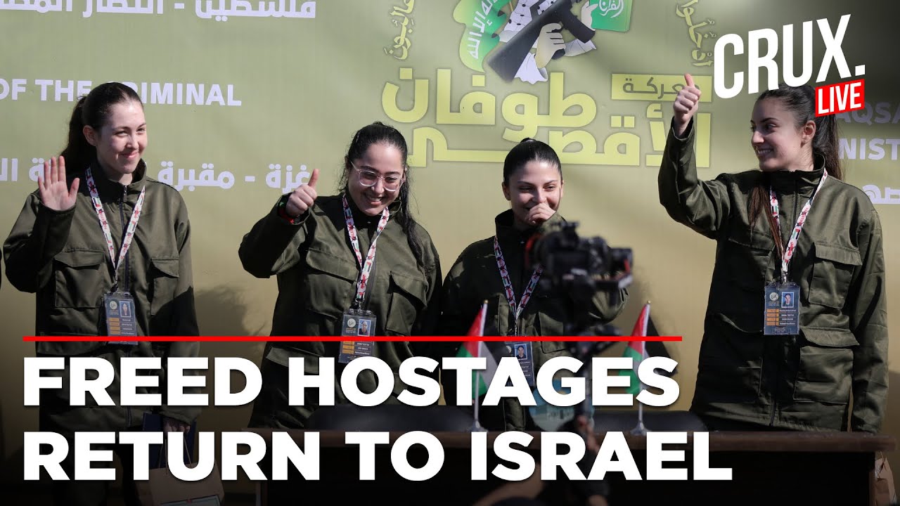 Gaza Ceasefire Live | Four Female Soldiers Return To Israel After Being Freed By Hamas | Israel Gaza