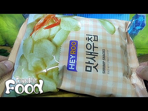 Heyroo 맛새우칩,  씨유 편의점의 농심 알 새우칩 과자와 비슷한 스낵 시식기