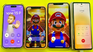 Incoming Call iPhone 14pro vs IPhone X vs iPhone 11pro Max vs Samsung Z Fold3/ Mario