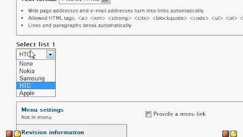 Dependent Select List