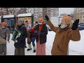Харинама в Екатеринбурге с Арджуной Кришной дасом, 09.01.2021. Winter harinams of Russia.