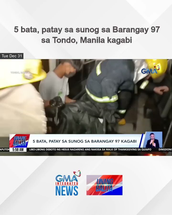 5 bata, patay sa sunog sa Barangay 97 sa Tondo, Manila kagabi | Unang Balita
