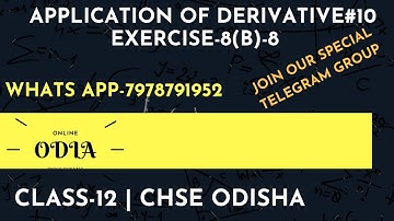 TANGENT AND NORMAL-8 | AOD | CLASS12 | CHSE ODISHA | EOM