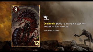 Gwent ( Witcher's Card Game) Gameplay | New Deathwish Deck vs Wild Hunt deck (Epic Fight ) PvP