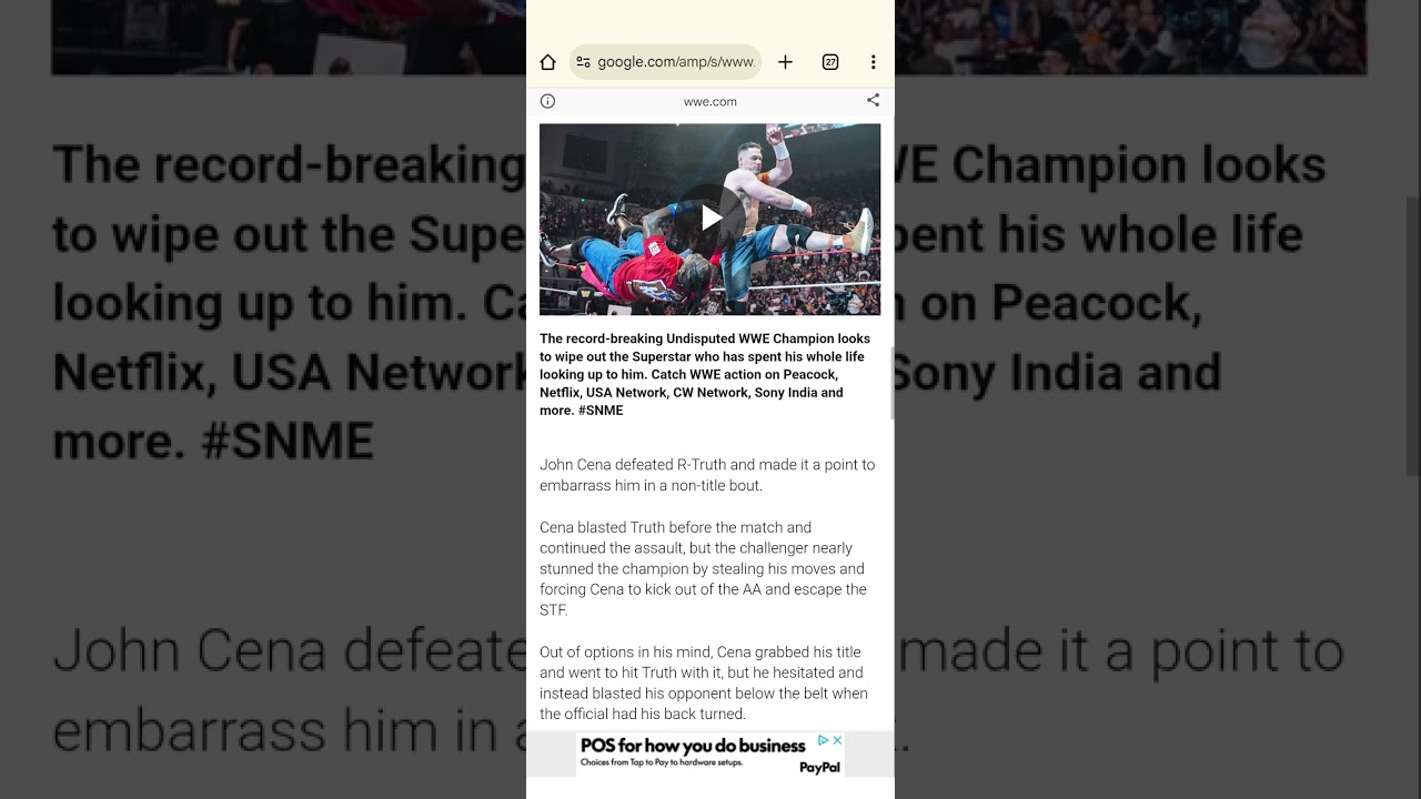 Saturday Night's Main event Results 