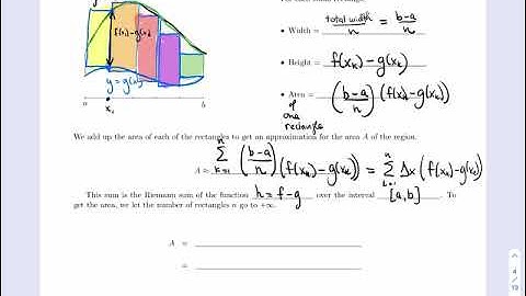 Calculus 2 (203) - 5.1 - Area using Vertical Slices (Video 2)