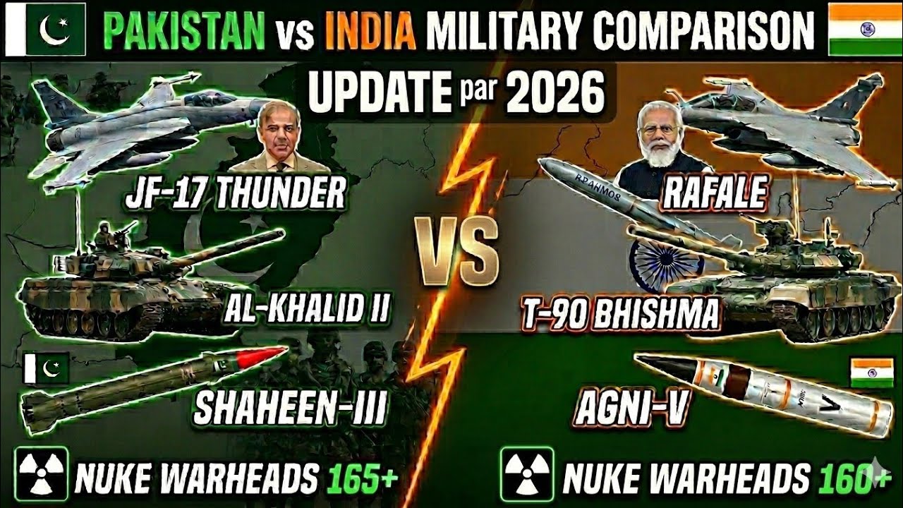 Pakistan vs India Military Comparison 2026 – Army, Navy, Air Force & Drones