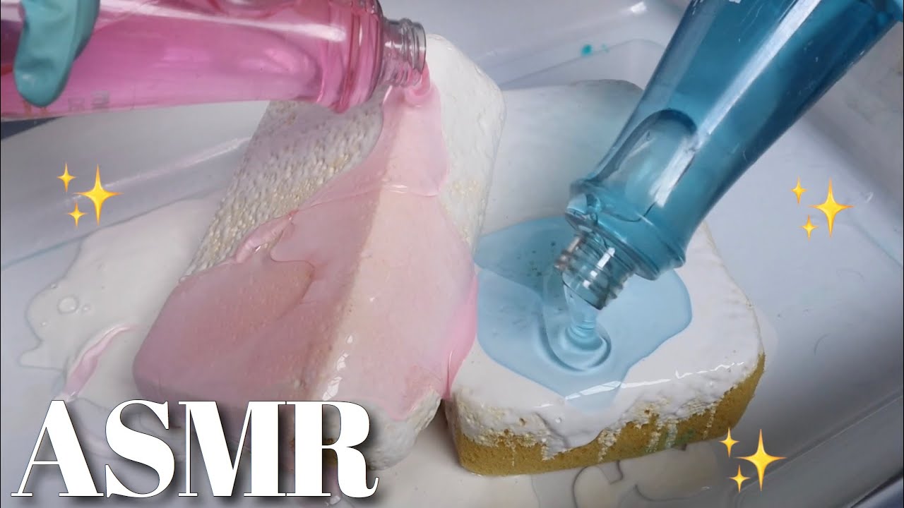 ASMR INSANE HUGE SUDS! ODDLY SATISFYING Soft Scrub + Dish Soap ) YouTube