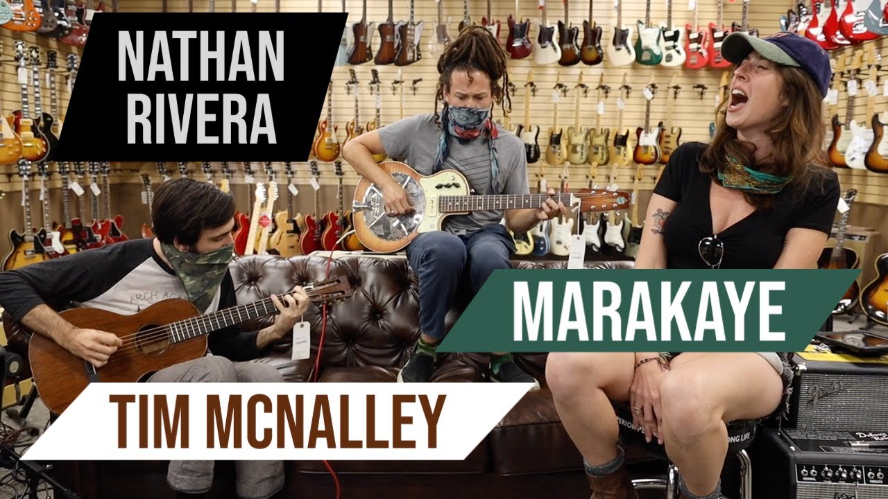 Marakaye, Tim Mcnalley & Nathan Rivera at Norman's Rare Guitars