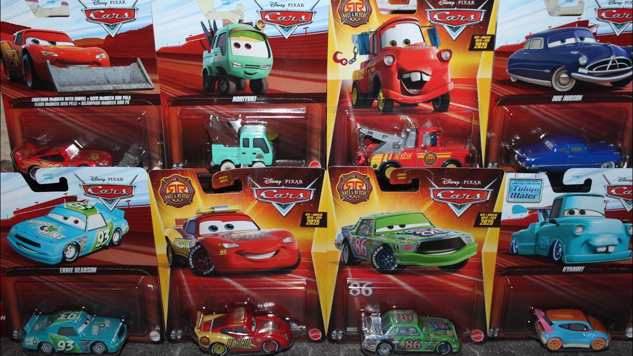 タラさん　RACE TO WIN 4-PACK カーズ　マテル Mattel Disney Cars 2025 Case V UNBOXING Race & Rescue Lightning