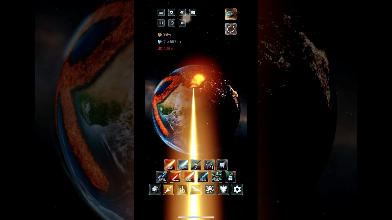 🌍 Planet Smash – Writing 'Iraq' on Earth with Epic Laser! 🇮🇶🔥 