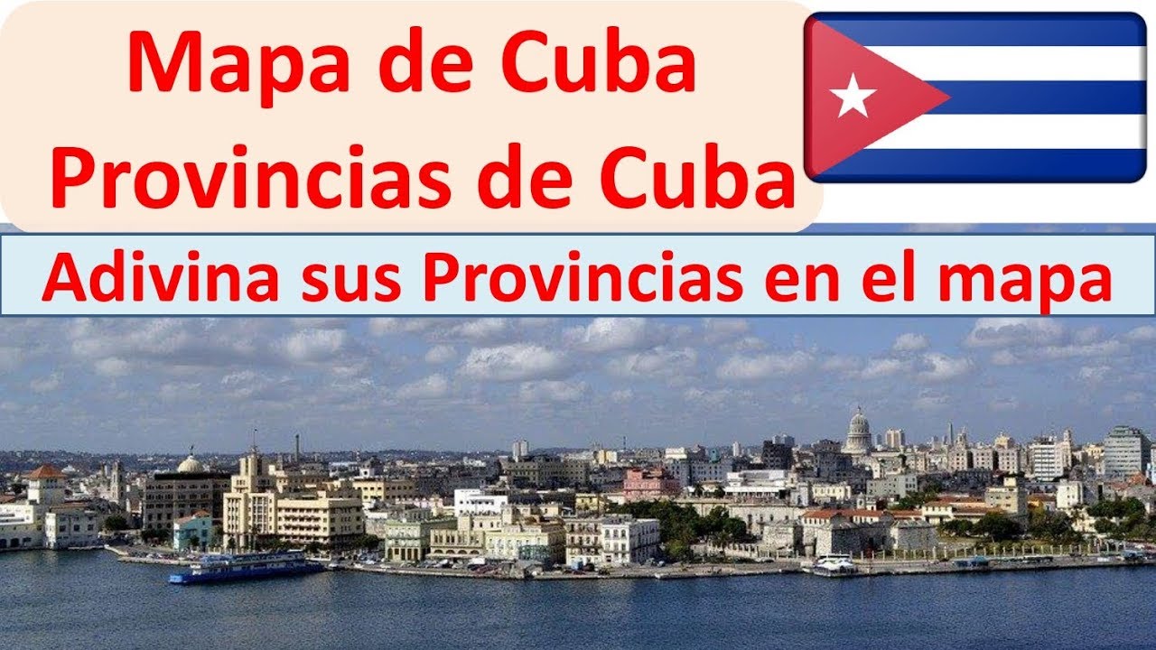 Mapa de Cuba provincias de Cuba. Map of Cuba