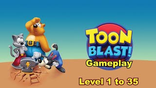 Toon Blast Gameplay Levels 1–35 🧩 | Full Puzzle Adventure | Toon Blast Walkthrough screenshot 1