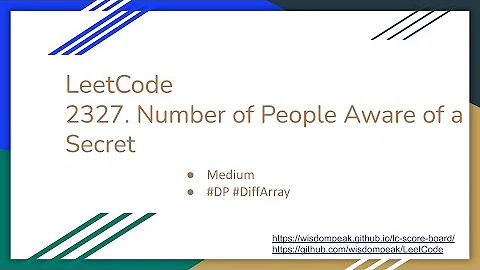 【每日一题】LeetCode 2327. Number of People Aware of a Secret - DayDayNews