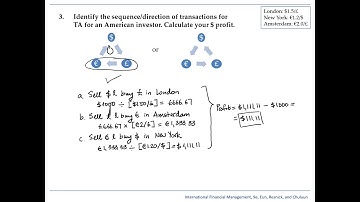 Solving a triangular arbitrage problem