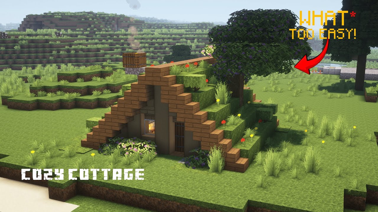 Minecraft: How to Build A Cozy Cottage house l Starter house - YouTube