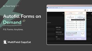 How to Autofill Web Forms on Demand with Chrome Extension | MultiField CopyCat