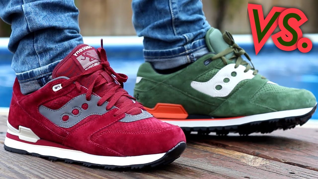 all red saucony