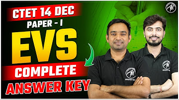 CTET 14 DEC 2024 Answer Key | CTET Paper 1 Complete EVS Answer Key | CTET Answer Key TET MANTRA