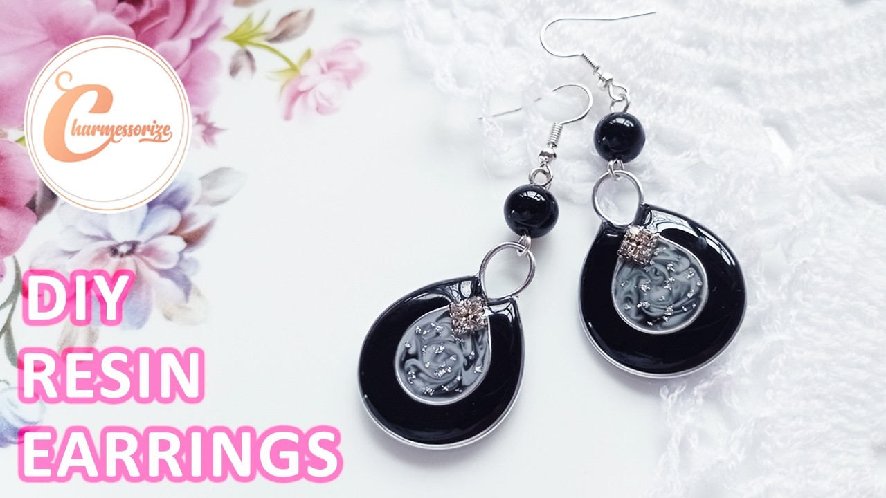 UV レジン | UV Resin Stunning Earrings |No mold Make your own Wire