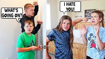 FIGHTING WITH THE DOOR LOCKED to see how my family reacts!! | JKREW