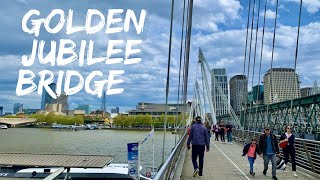 Walking the Golden Jubilee Bridge | London in 4K