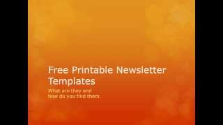 Free Printable Newsletter Templates - Searching for Free Printable Newsletter Templates?