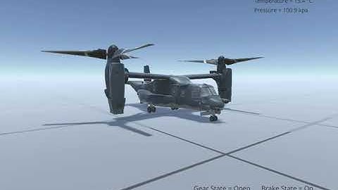 Silantro Unity3d Flight Simulator : V-22 Osprey First Vertical takeoff